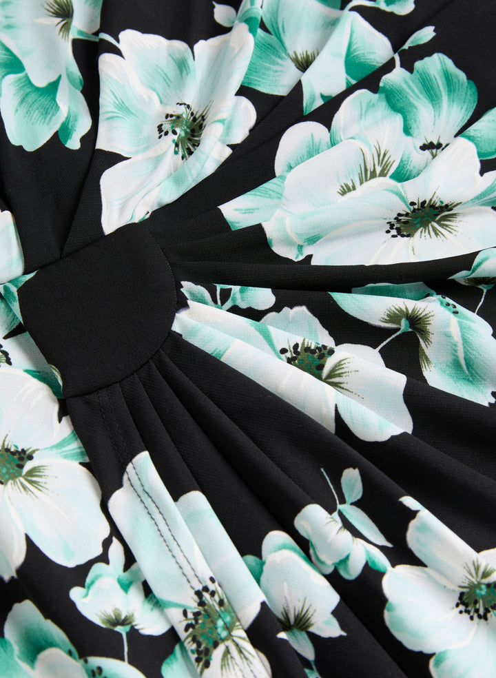 Floral Print Gathered Dress
