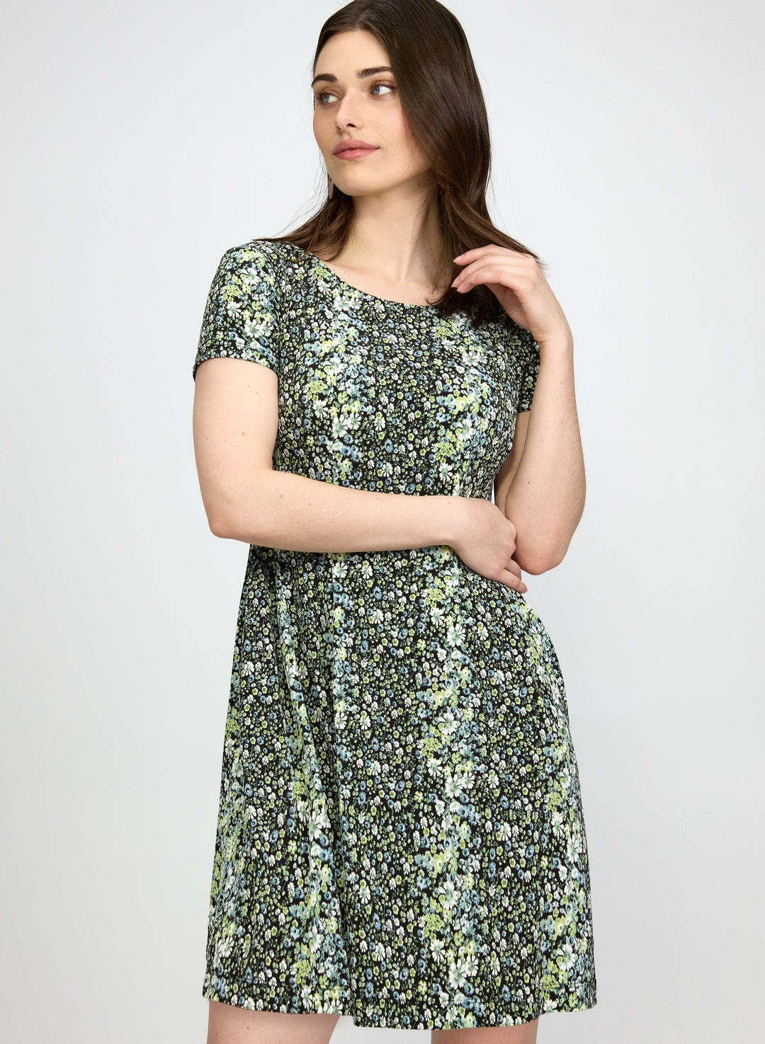 Floral Print Jersey Dress
