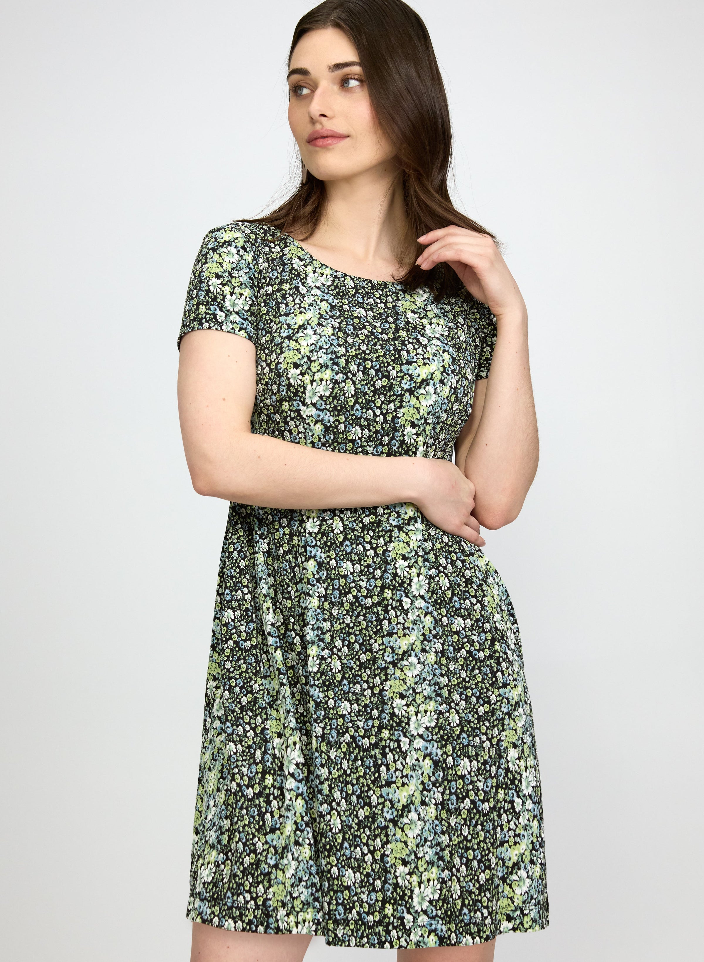 Floral Print Jersey Dress