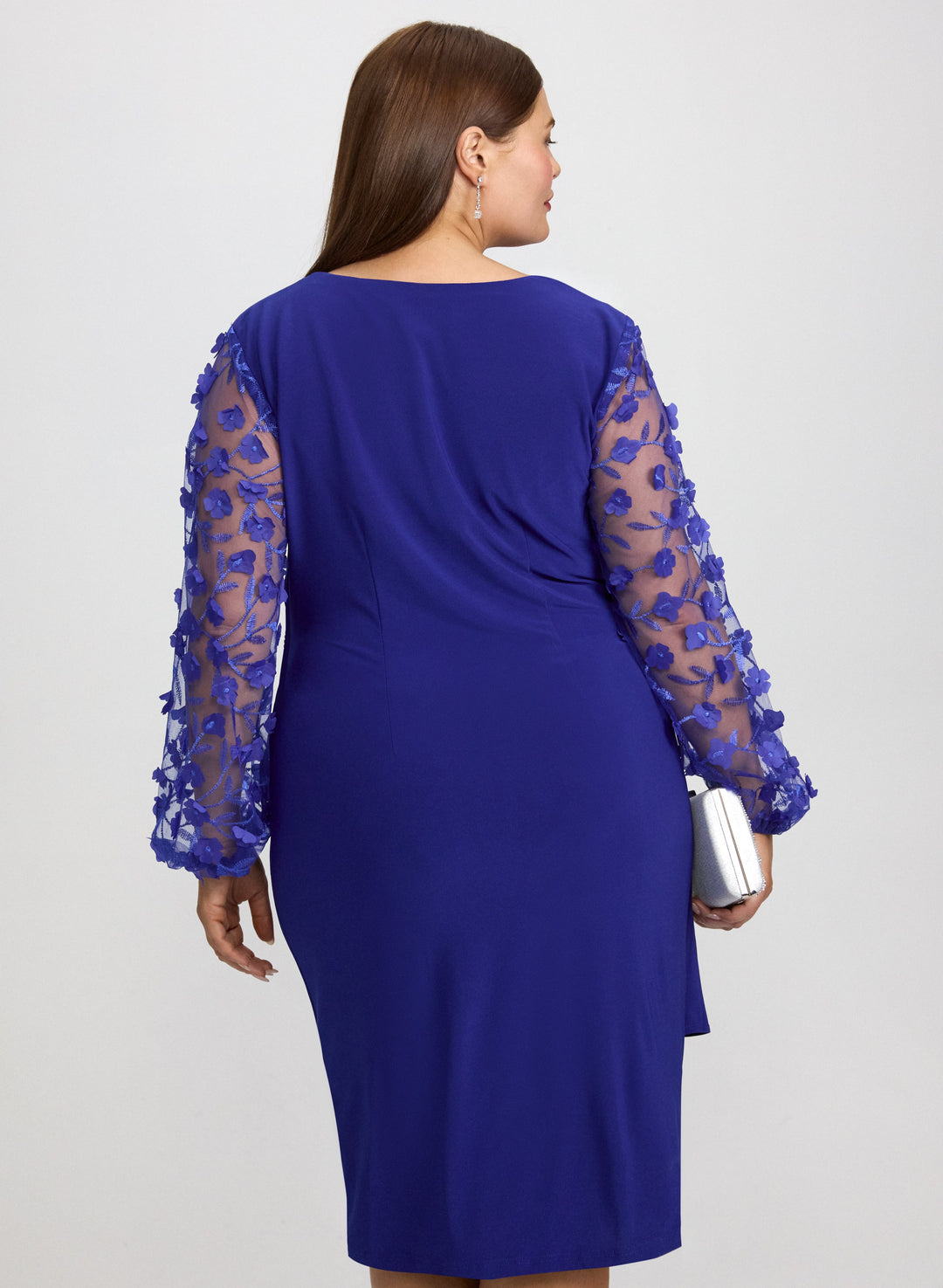 Floral Applique Sleeve Dress