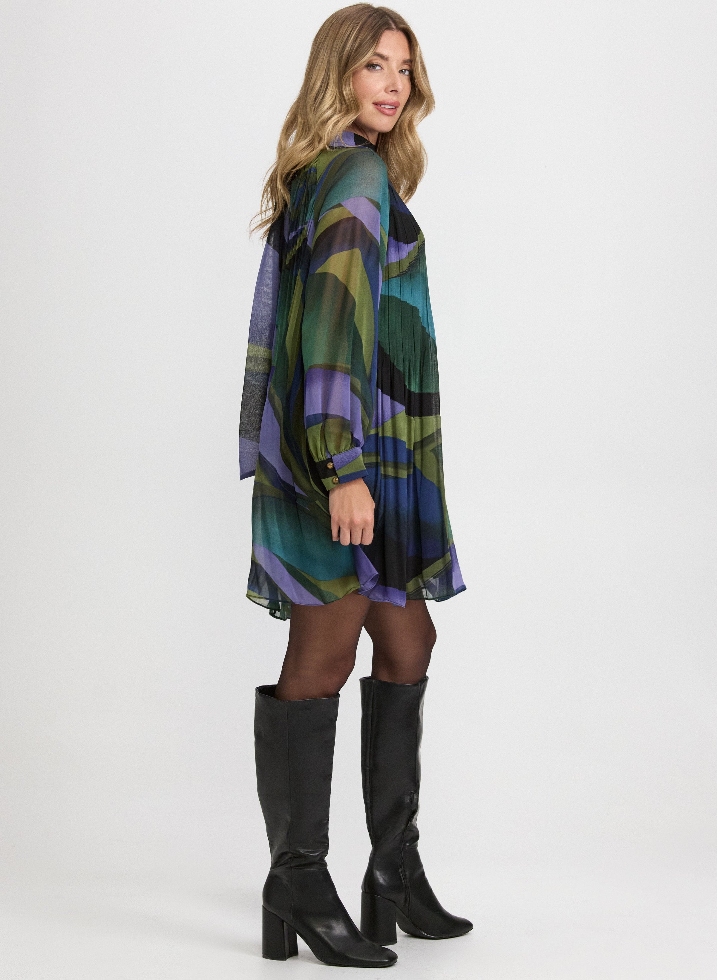 Swirl Chiffon Dress