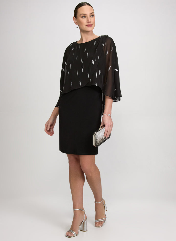 Chiffon Overlay Sheath Dress