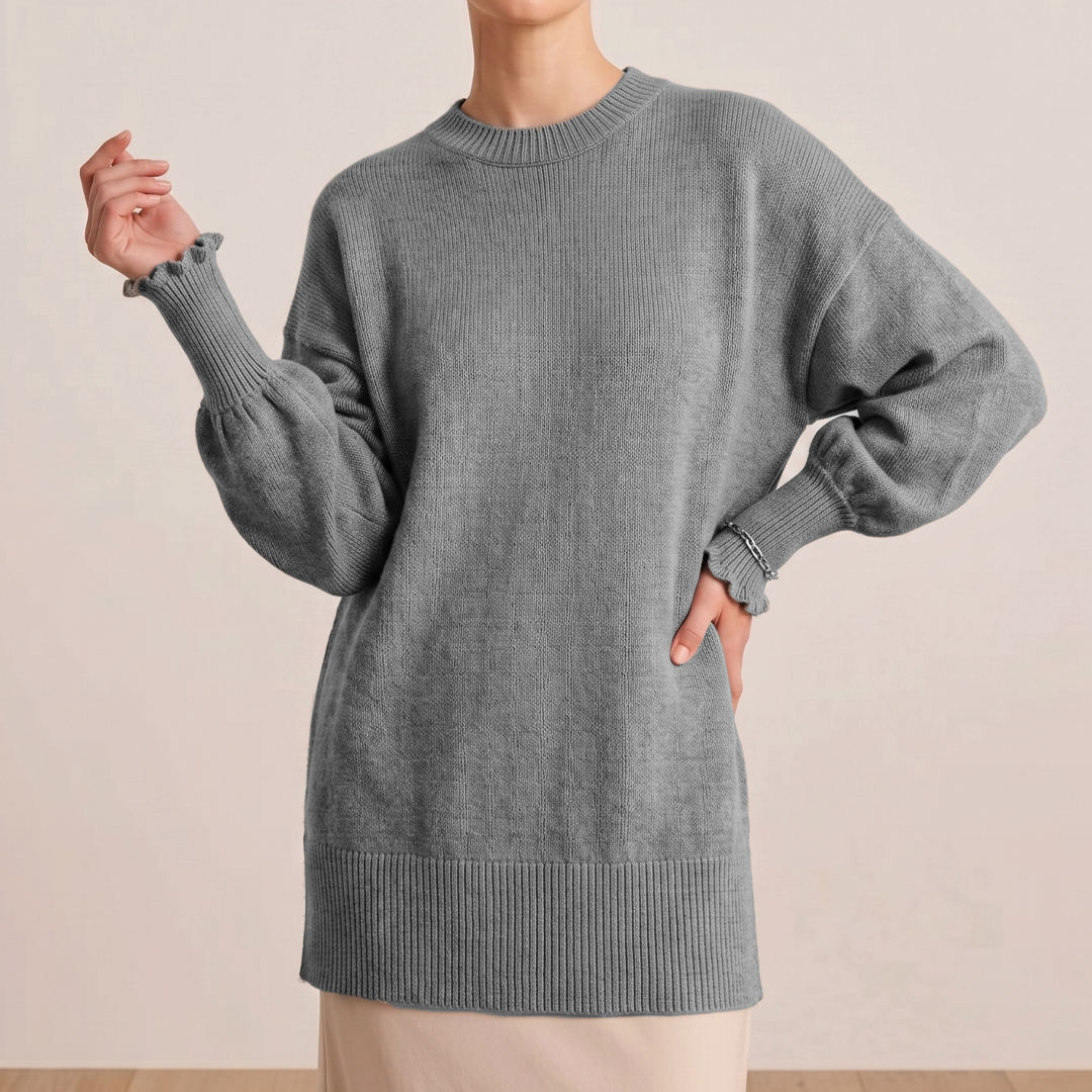 Clara - Oversized Batwing Knit Poncho