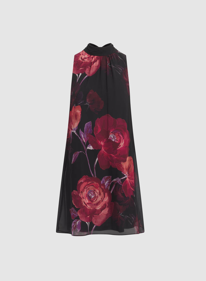 Floral Print Chiffon Dress