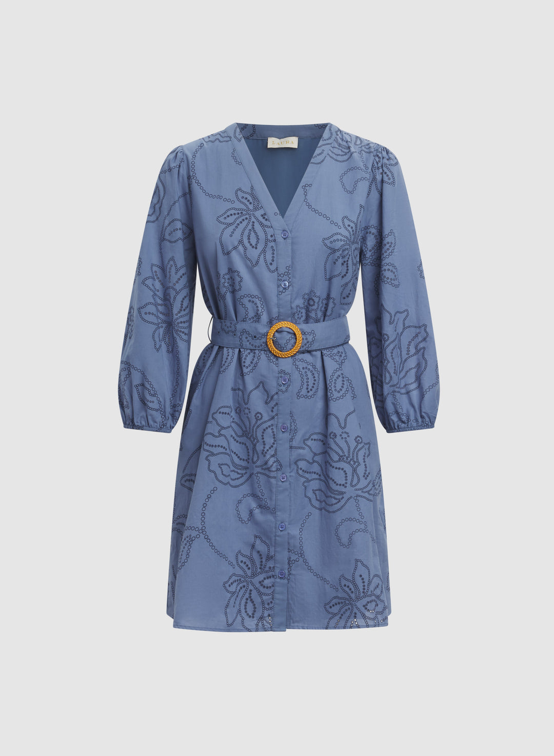 Belted Floral Dress