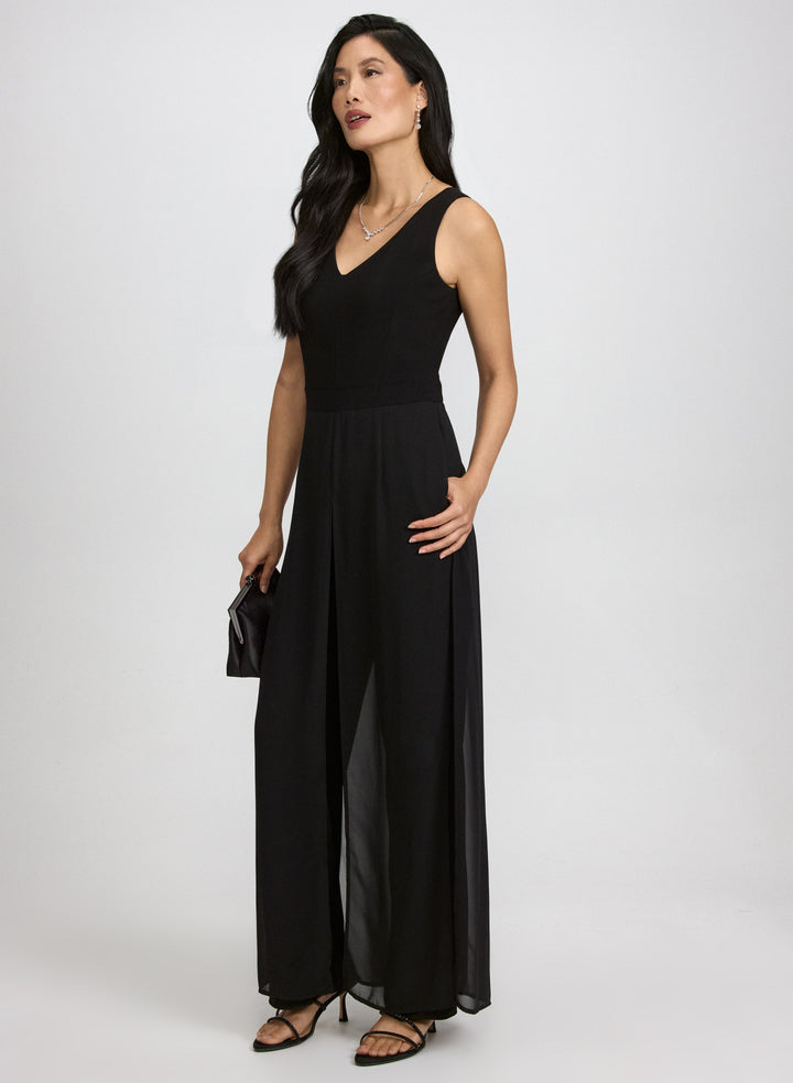 Chiffon Overlay Jumpsuit