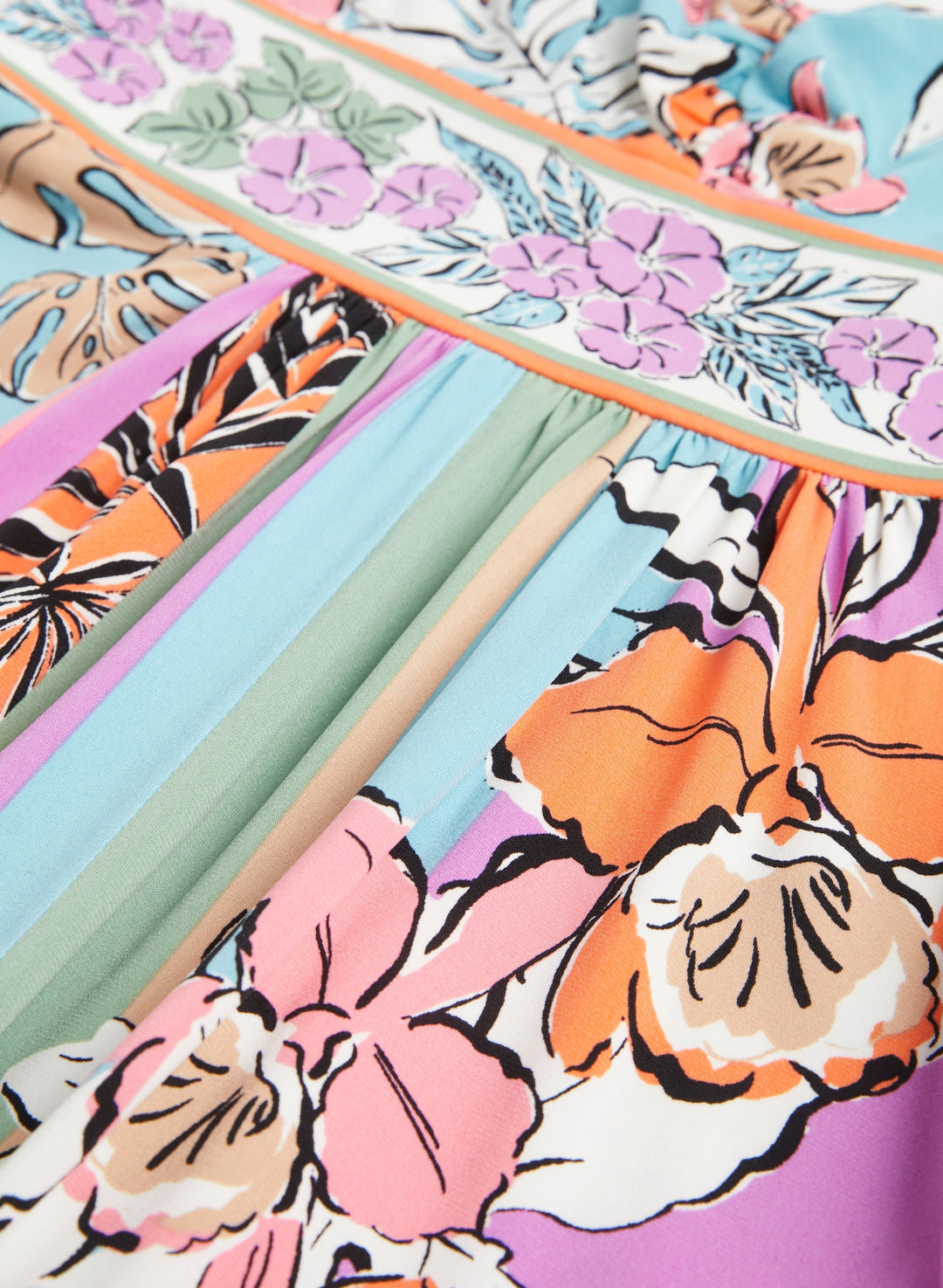 Tropical Print Maxi Dress