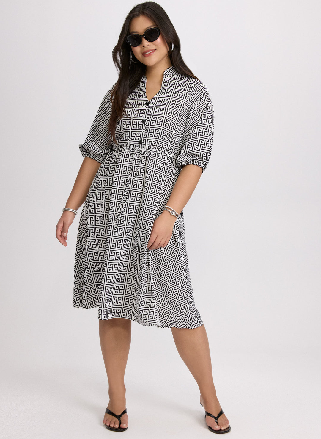 Geometric Print Dress