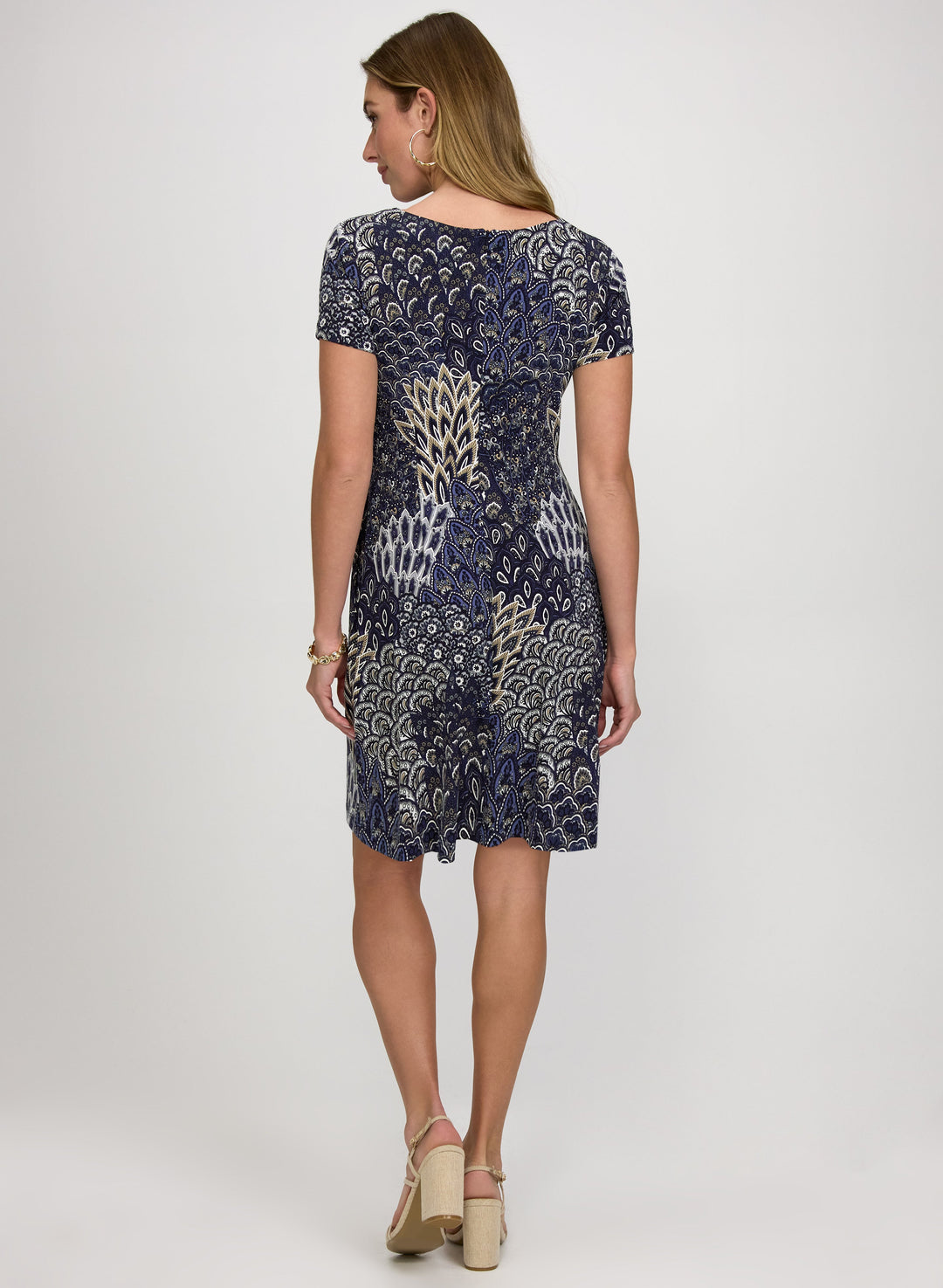 Peacock Print Dress