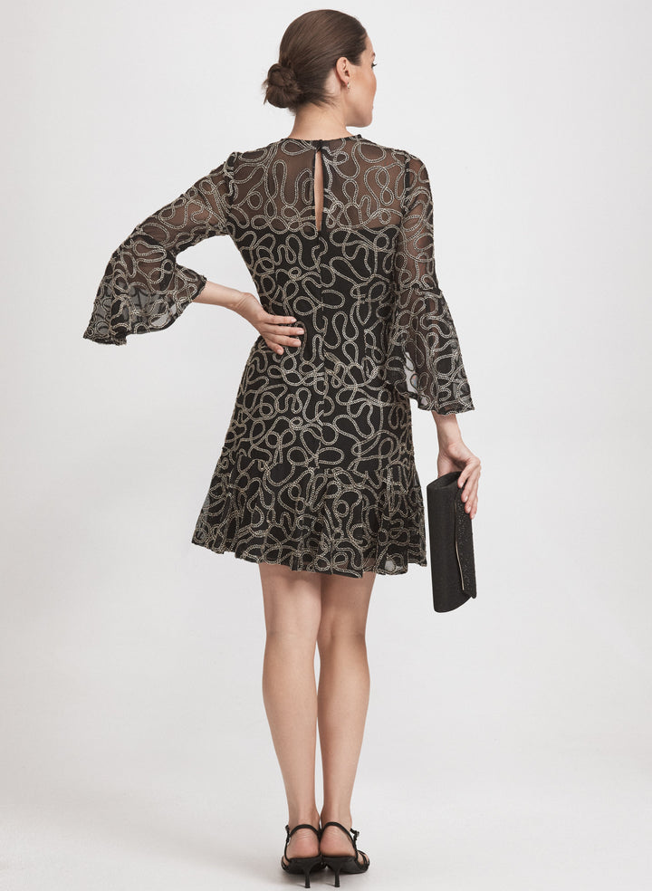 Metallic Embroidered Dress