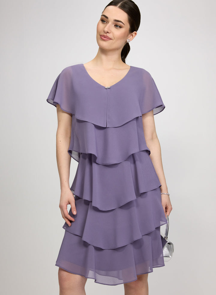Tiered Capelet Dress