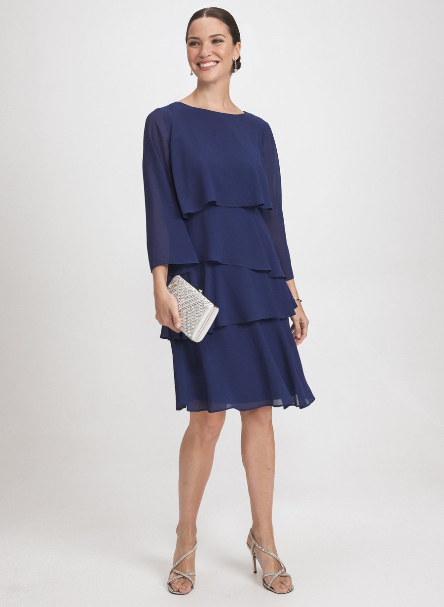Tiered Chiffon Dress