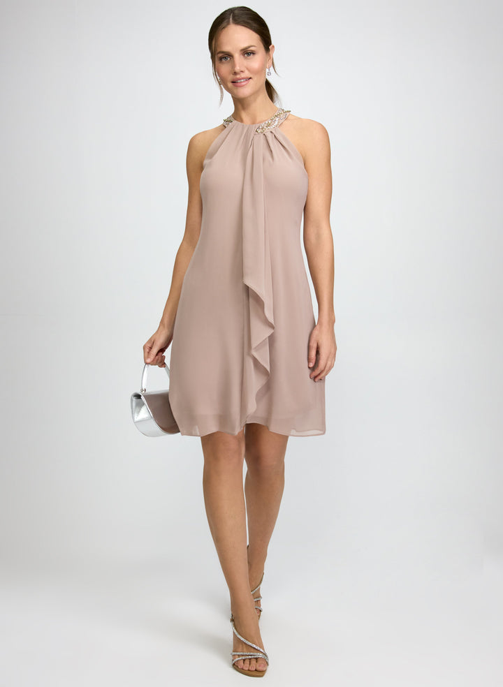 Beaded Halter Neck Dress