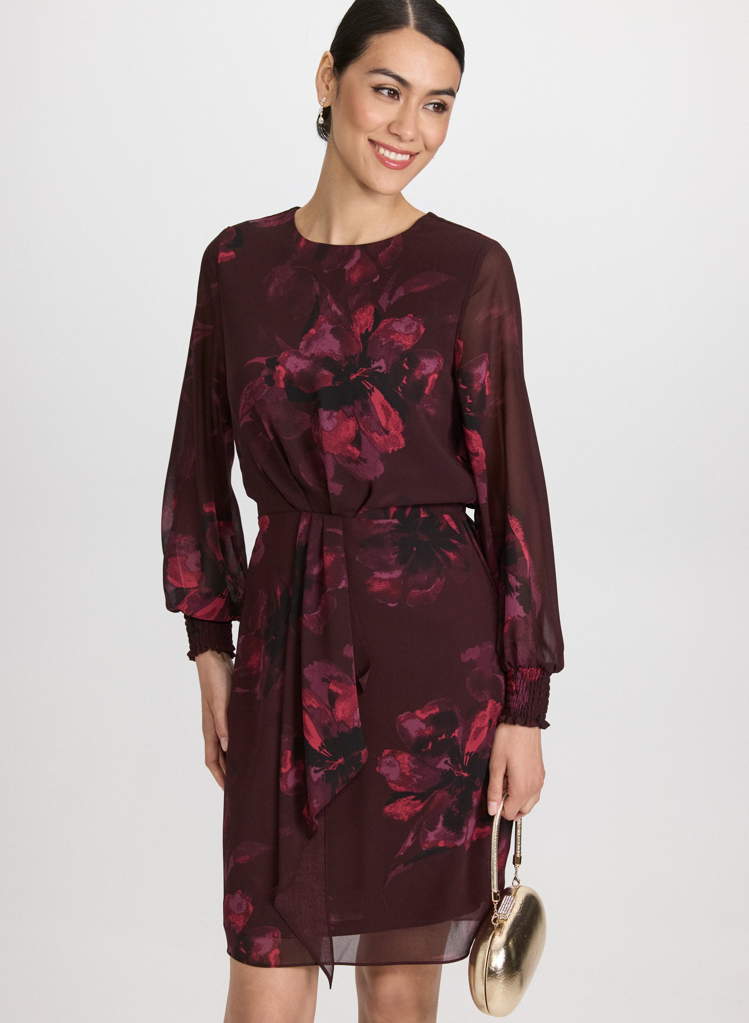 Floral Flounce Front Dress