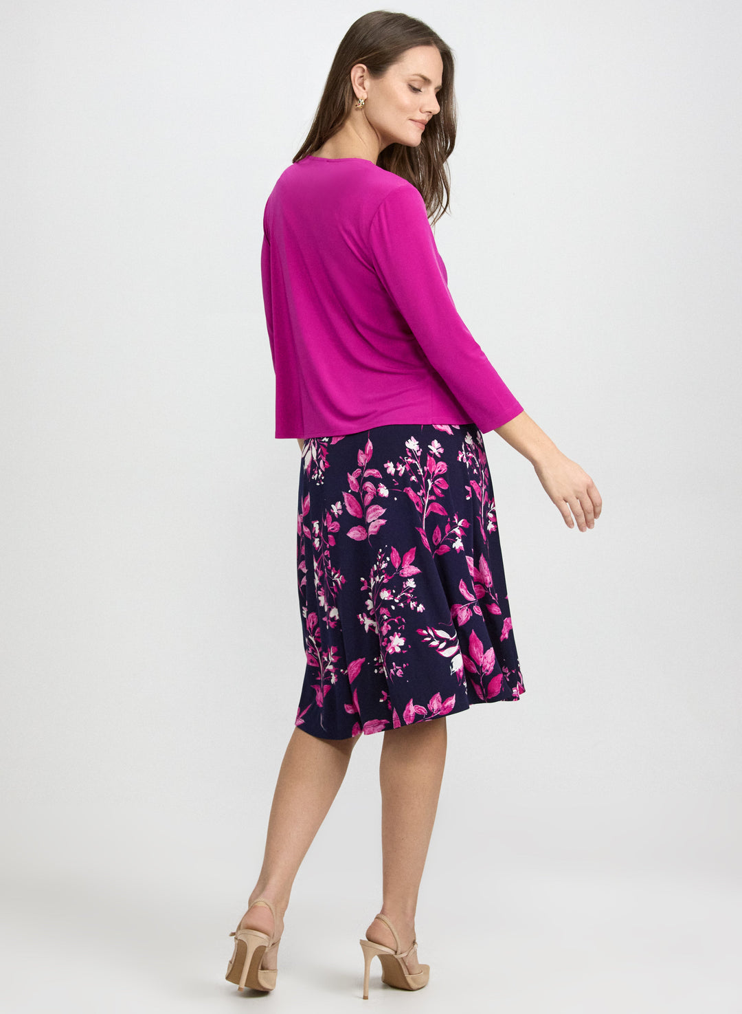 Floral Dress & Sweater Set