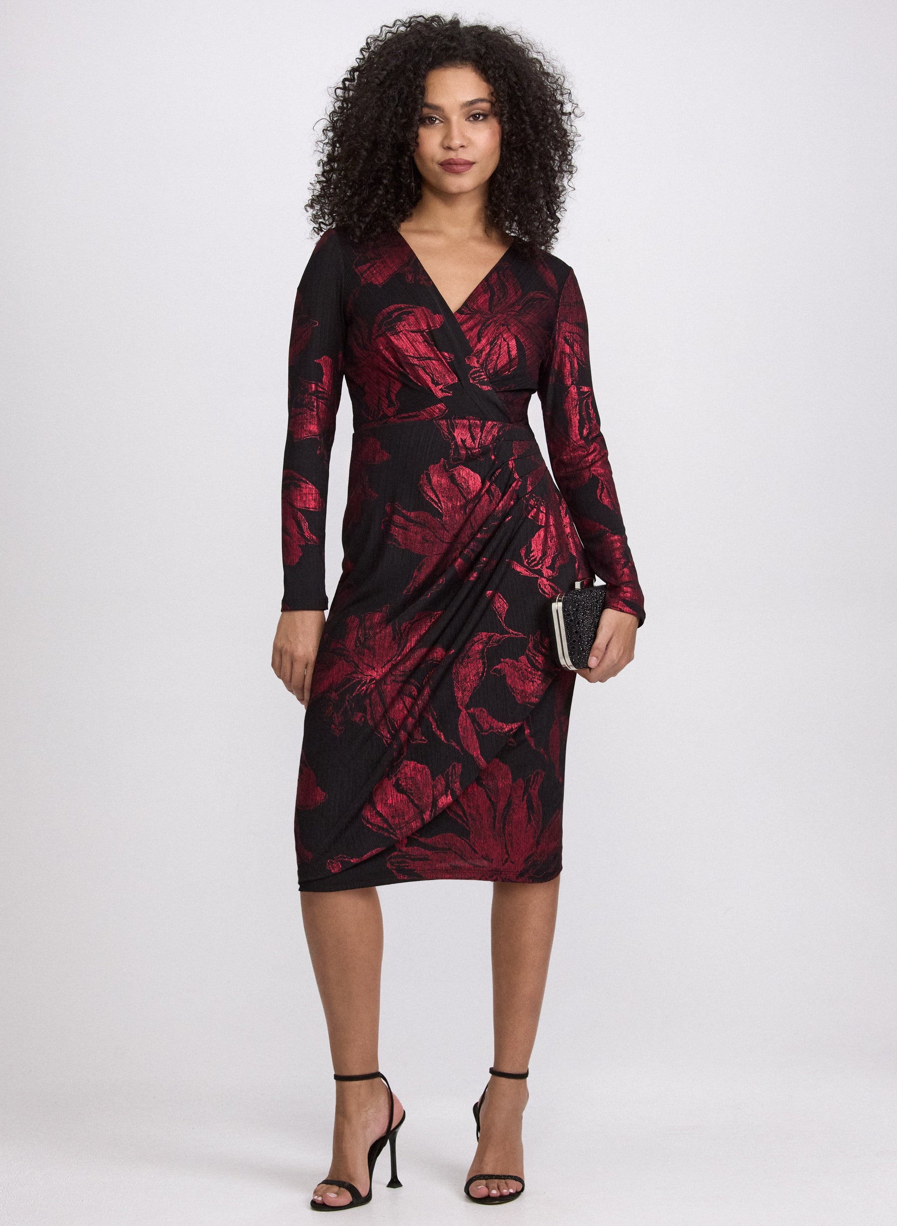 Floral Metallic Dress