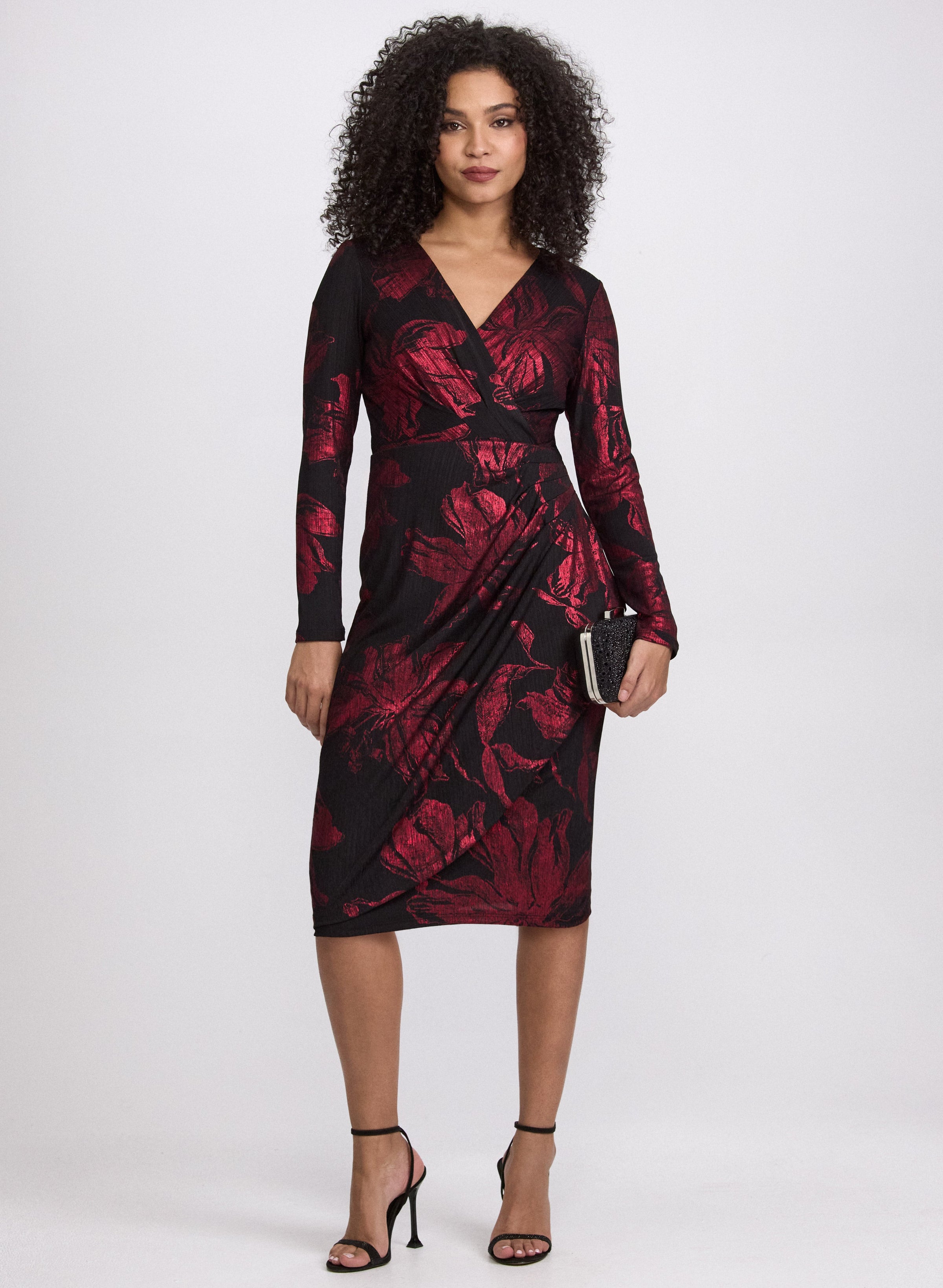 Floral Metallic Dress