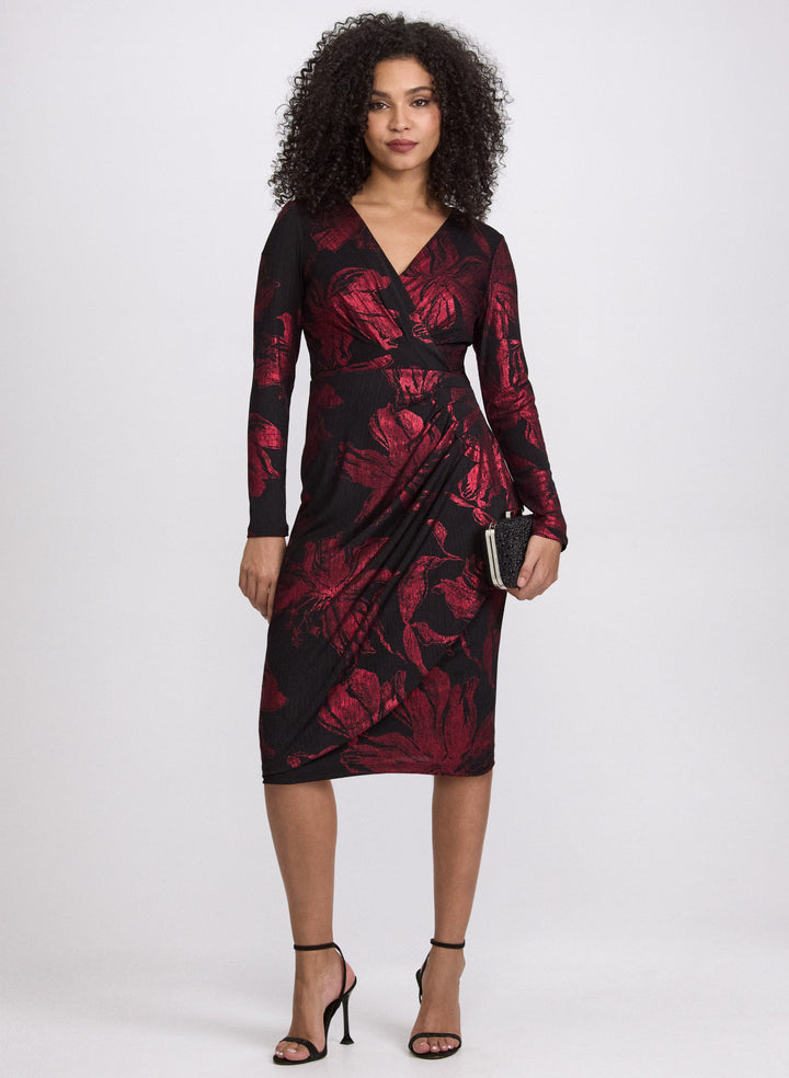 Floral Metallic Dress