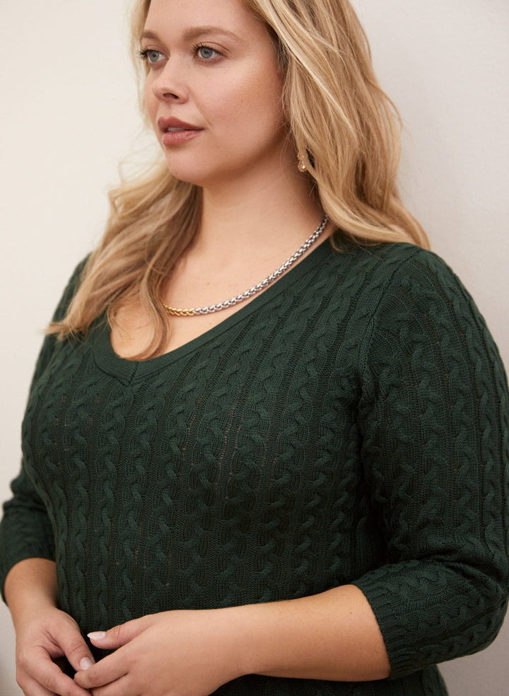 Cable Knit Sweater Dress