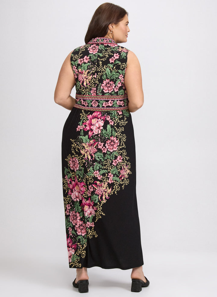 Floral Placement Print Dress