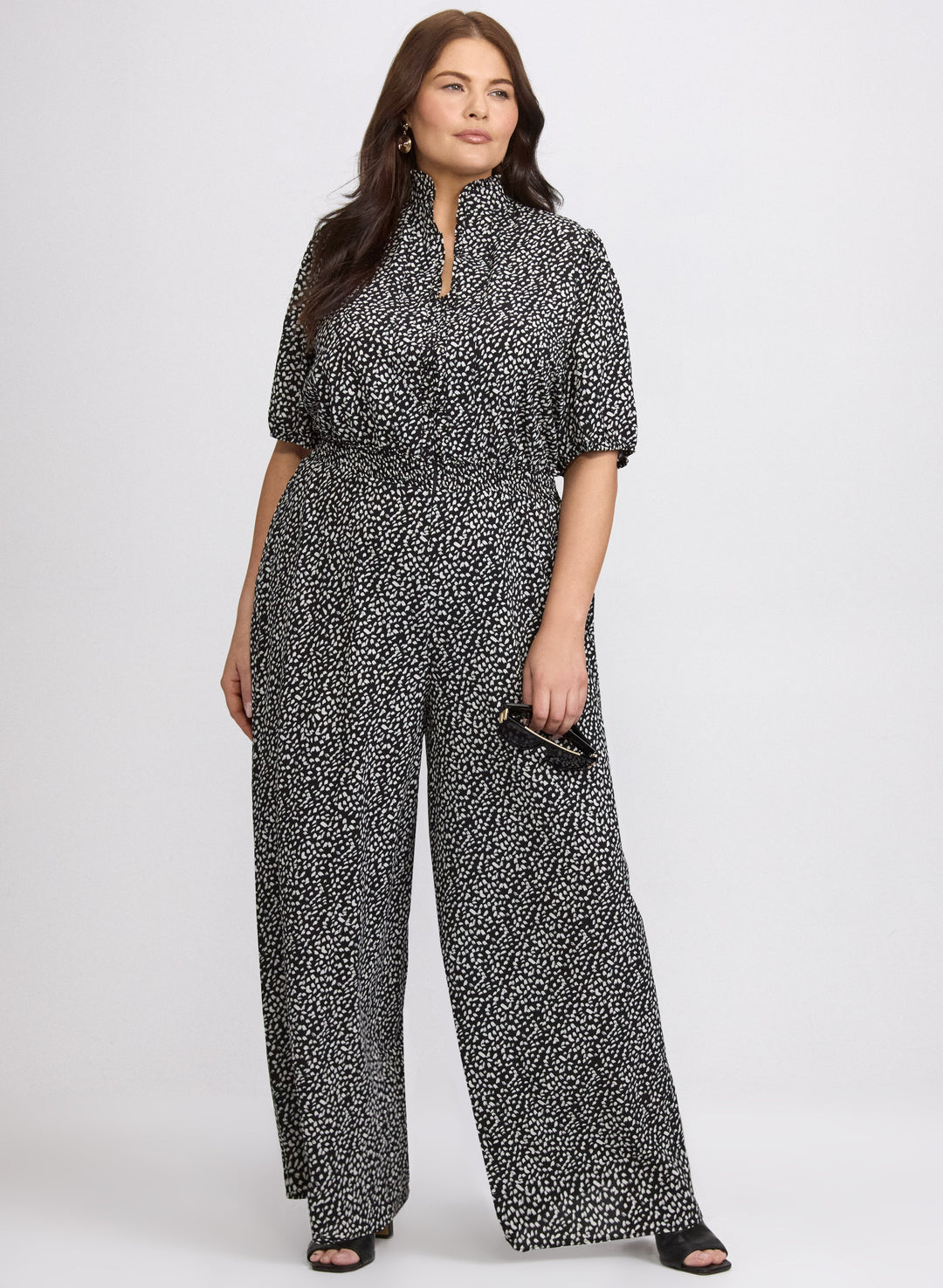 Speckled Print Jumpsuit