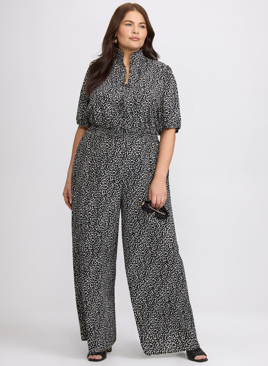 Speckled Print Jumpsuit