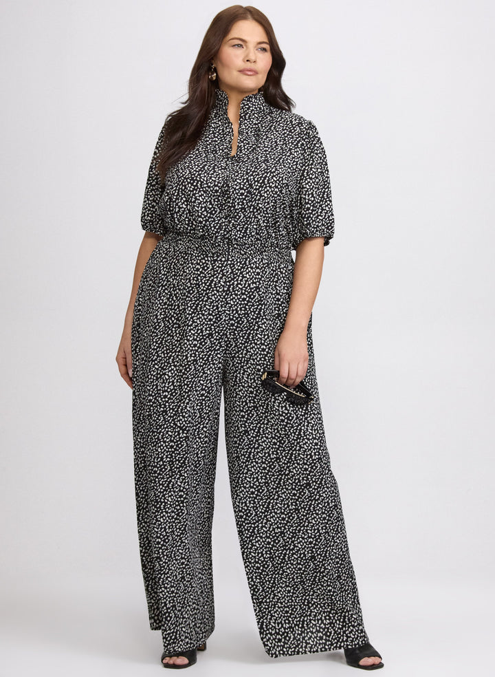 Speckled Print Jumpsuit
