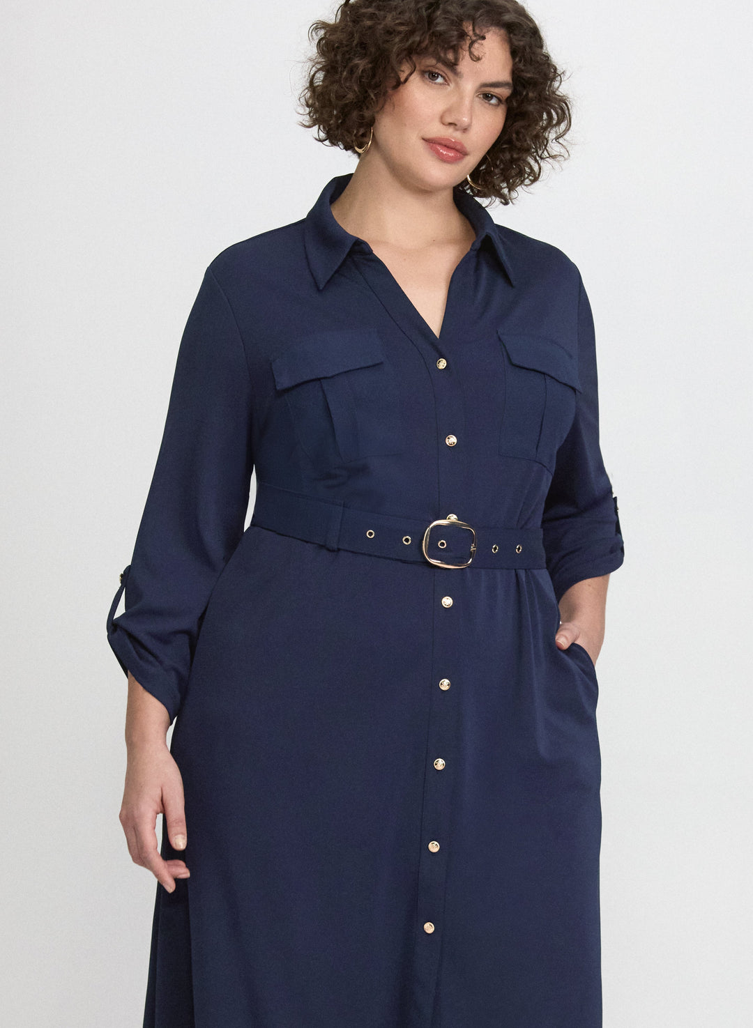 Belted Shirt Dress