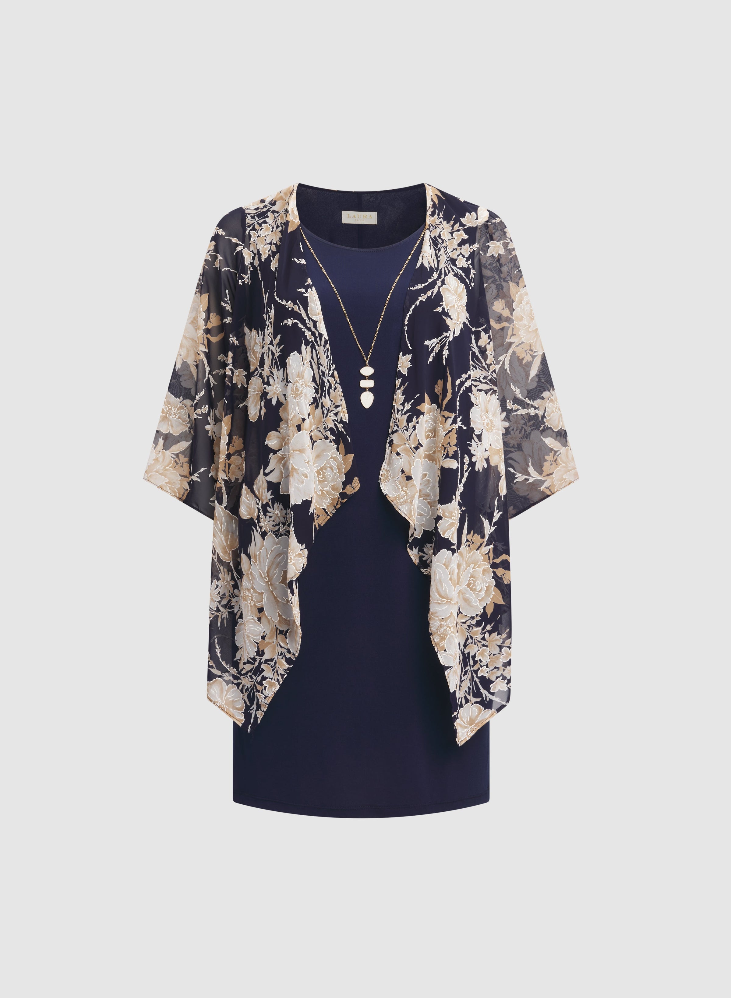 Floral Jacket & Jersey Dress
