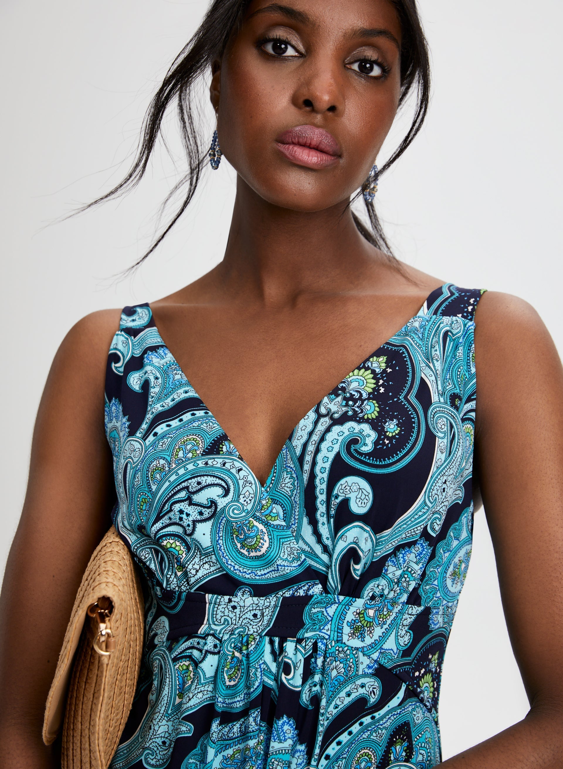 Paisley Print Maxi Dress