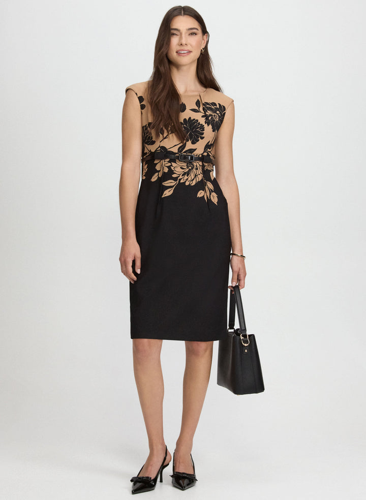 Floral Colour Block Dress