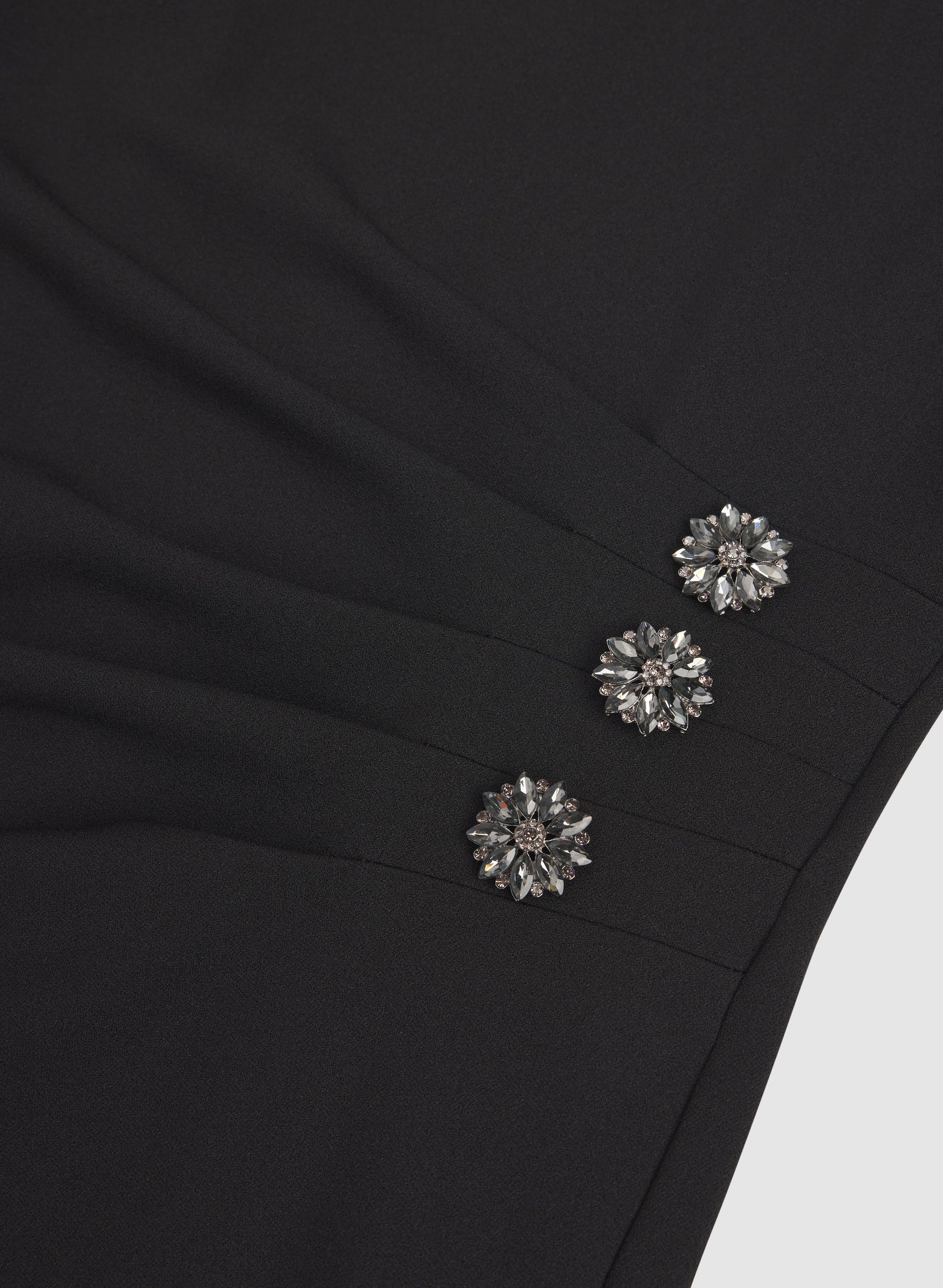Fitted Rhinestone Detail Dress