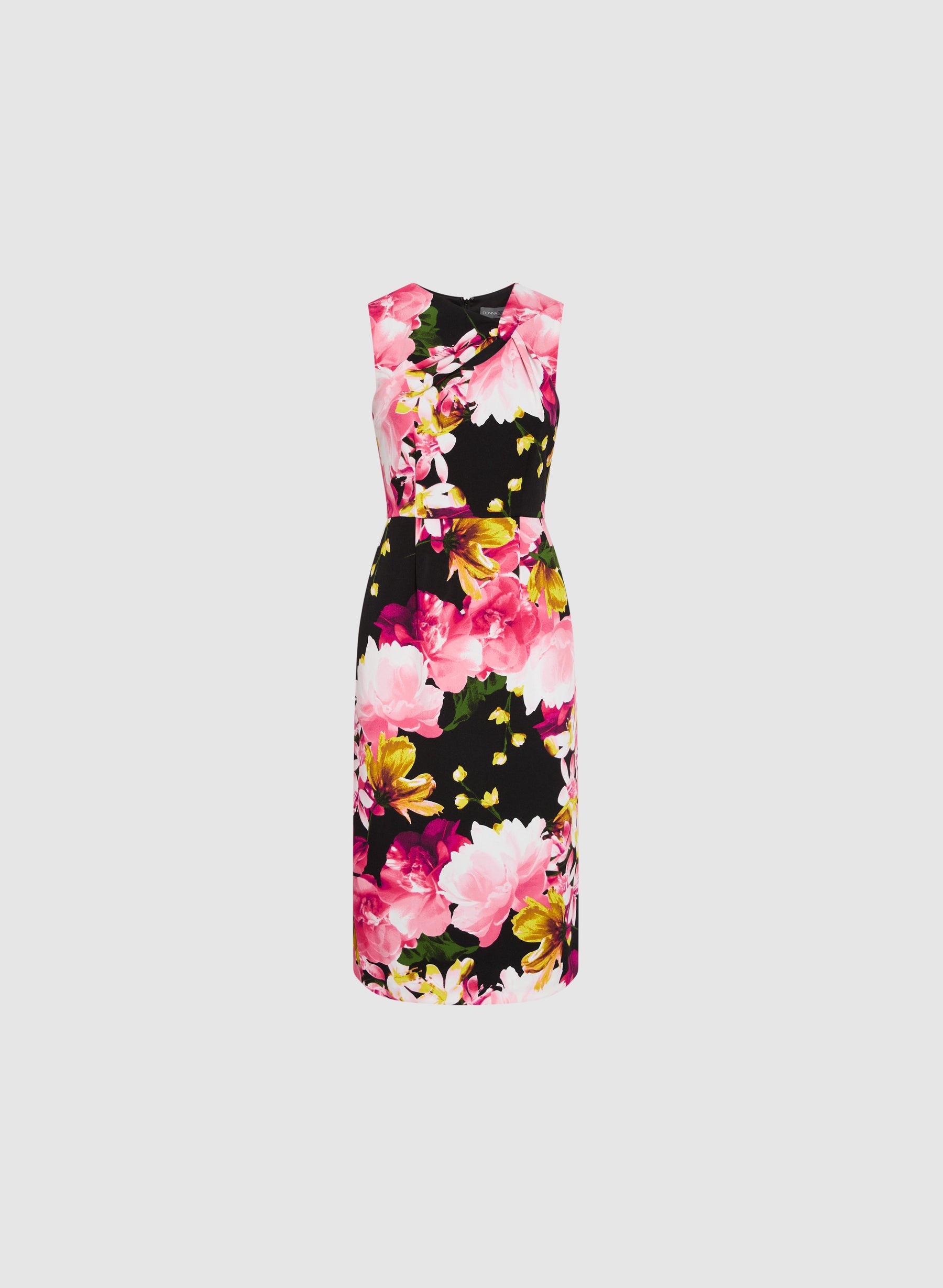 Asymmetric Neck Twist Detail Dress