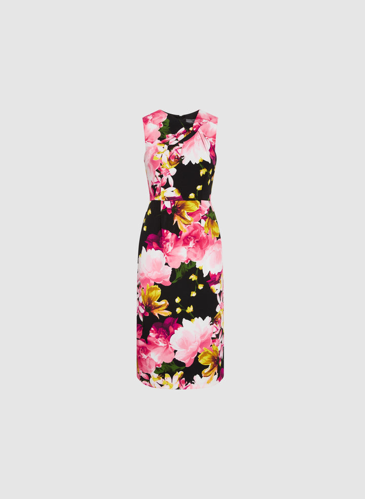 Asymmetric Neck Twist Detail Dress