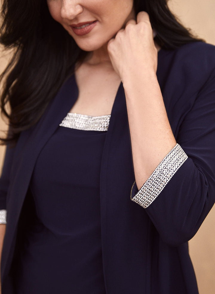 Rhinestone Jacket, Cami & Pants Set