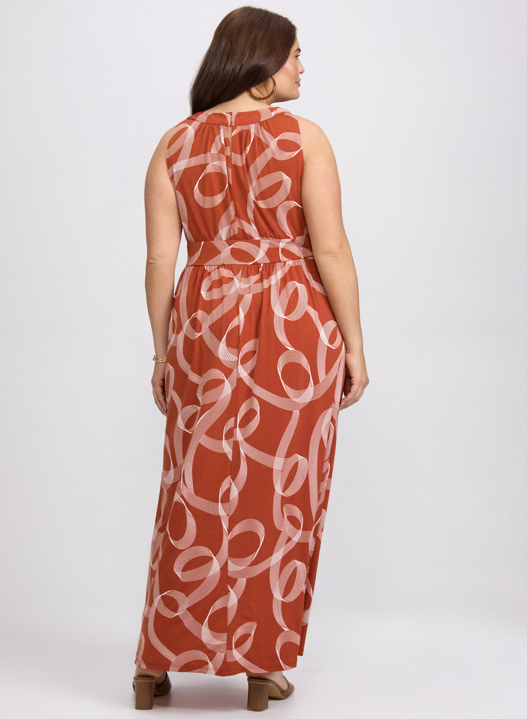 Swirl Printed Maxi Dress