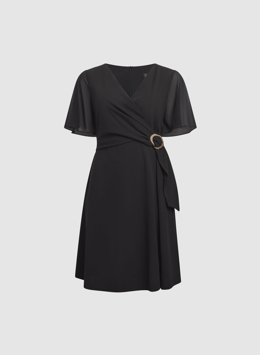 Cross-Over Crepe Dress