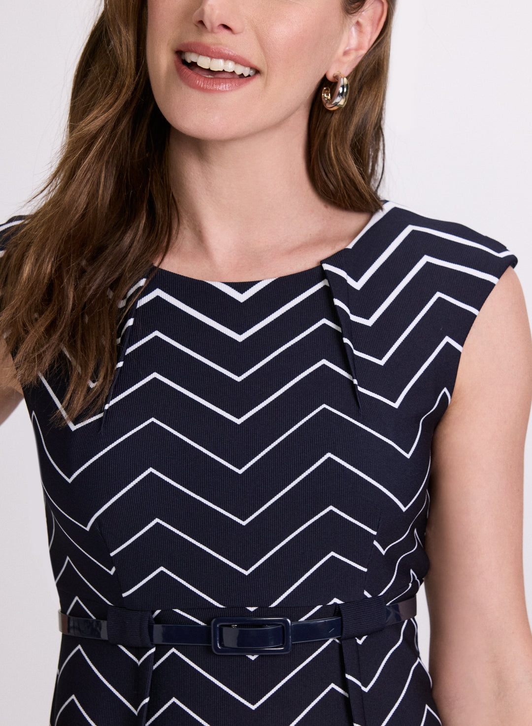 Zig-Zag Print Dress