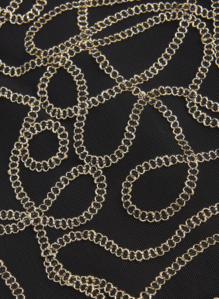 Metallic Embroidered Dress