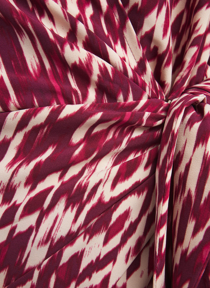 Abstract Tie-Waist Dress