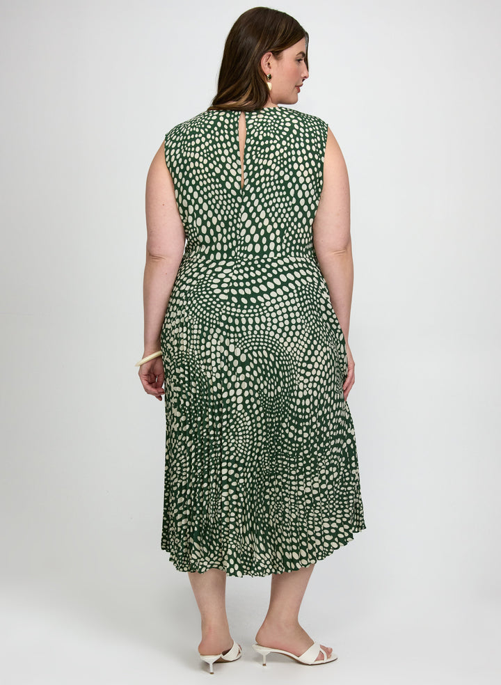 Dot Print Midi Dress