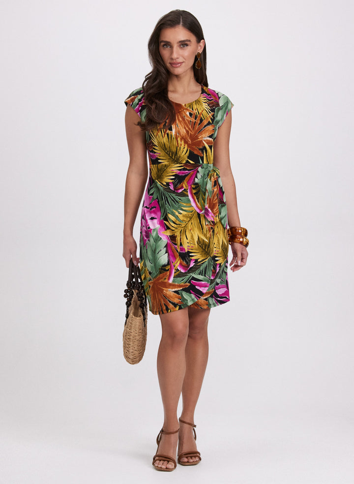 Tropical Tie-Waist Dress