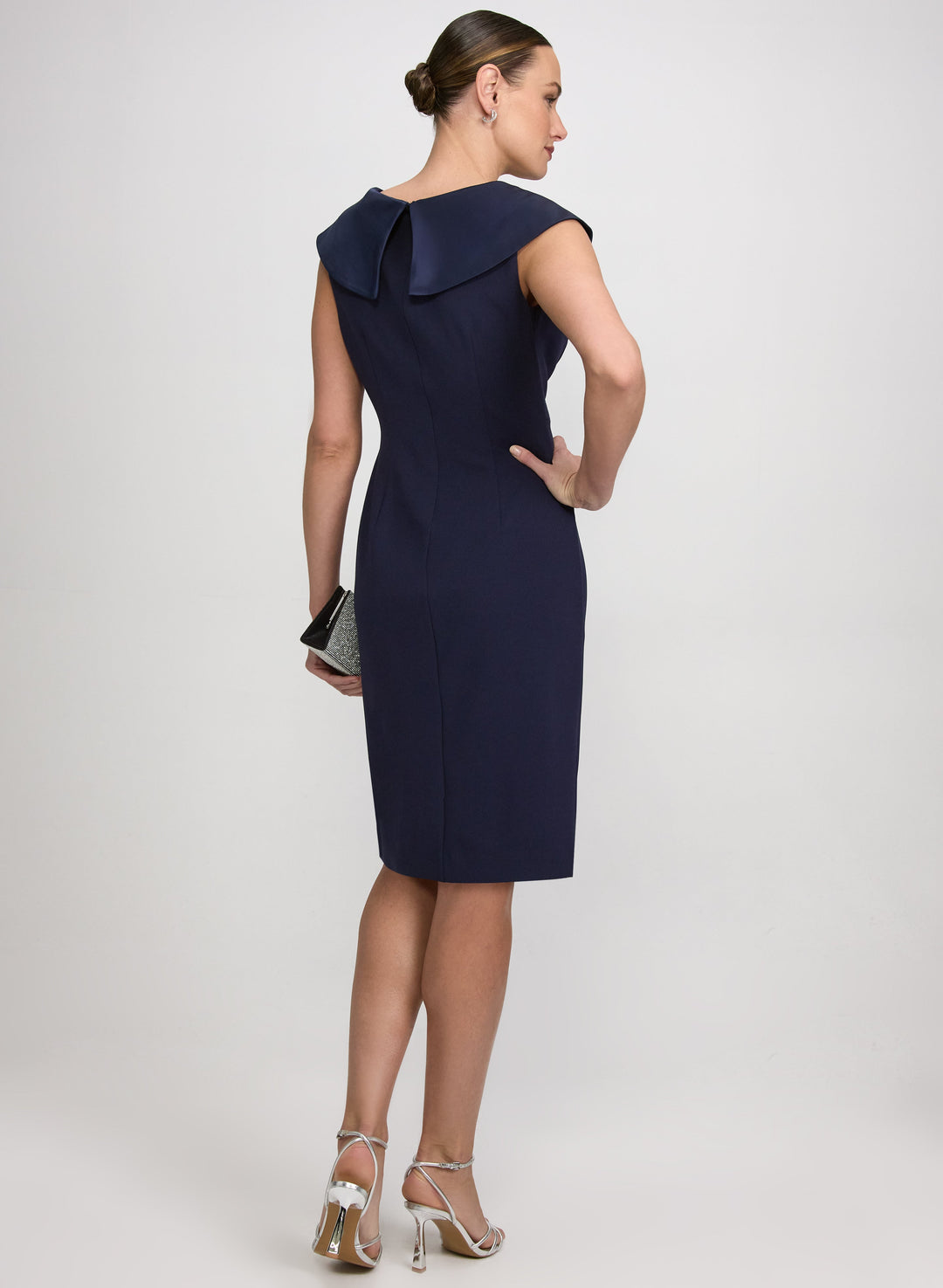Tuxedo Satin Collar Dress