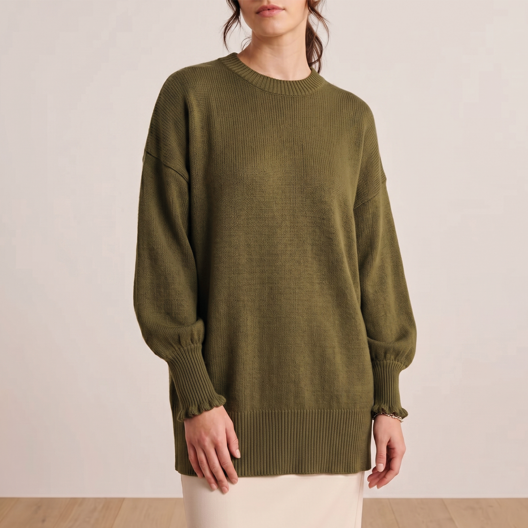 Clara - Oversized Batwing Knit Poncho