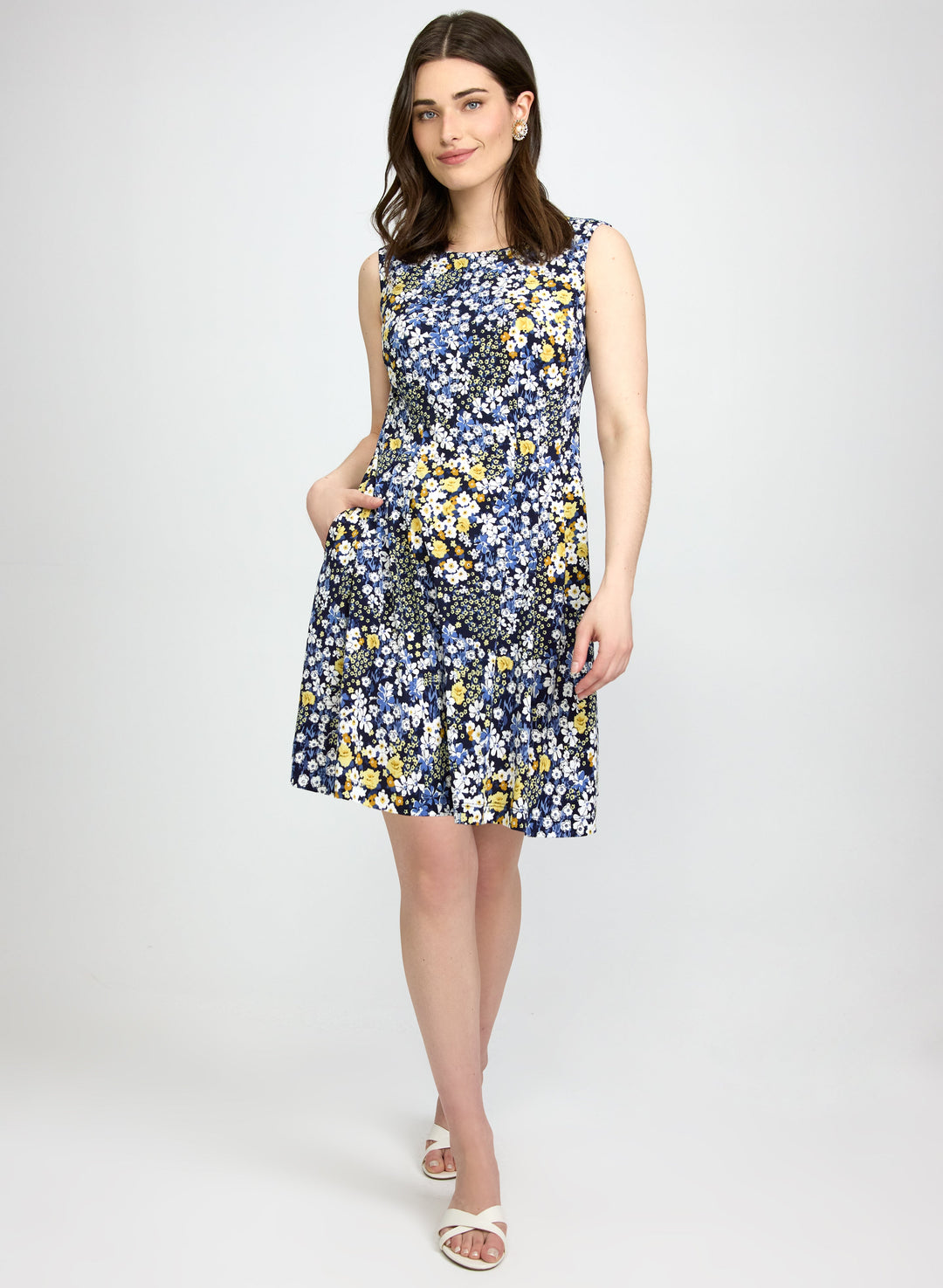 Floral Print Sleeveless Dress