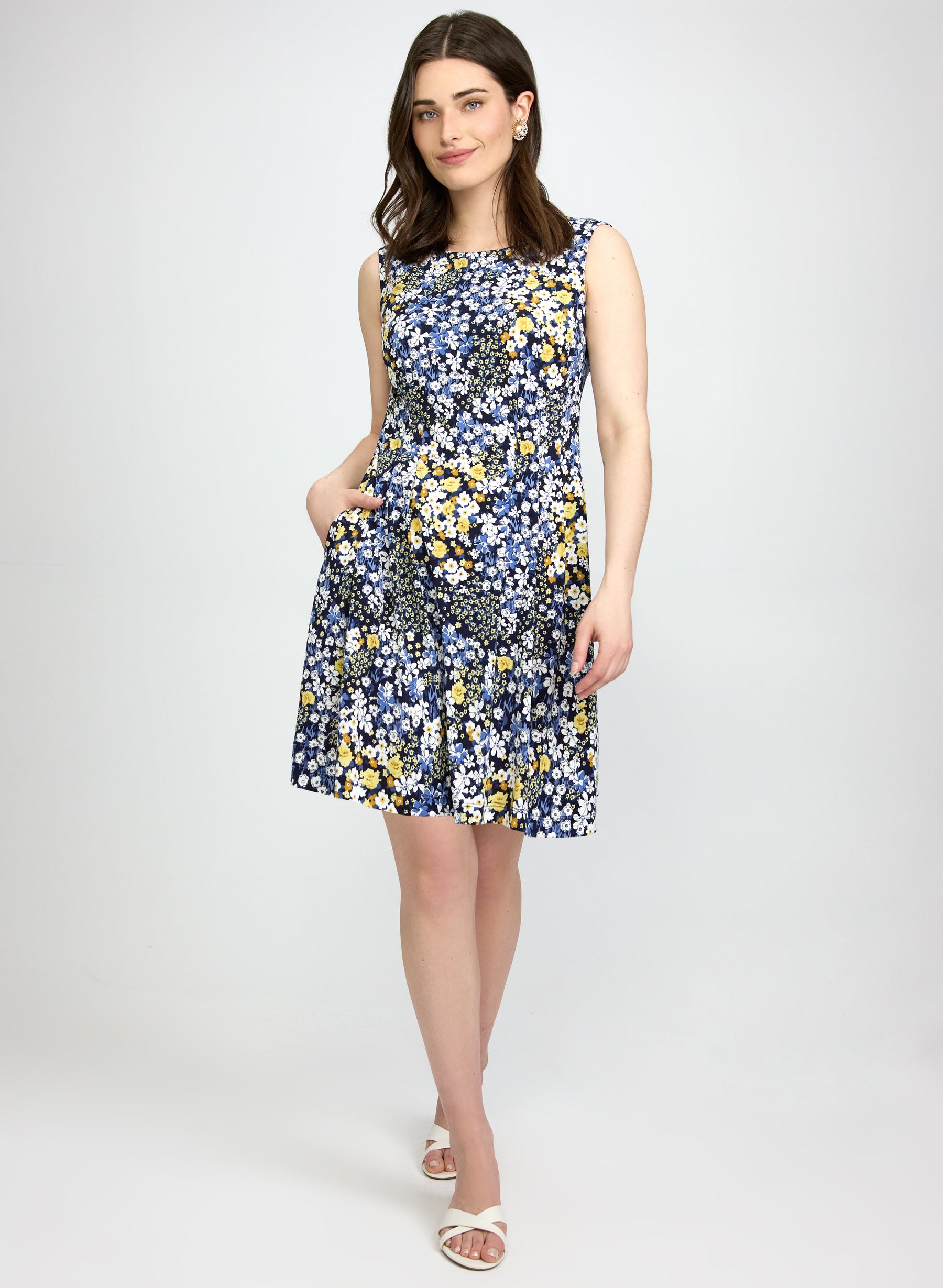 Floral Print Sleeveless Dress