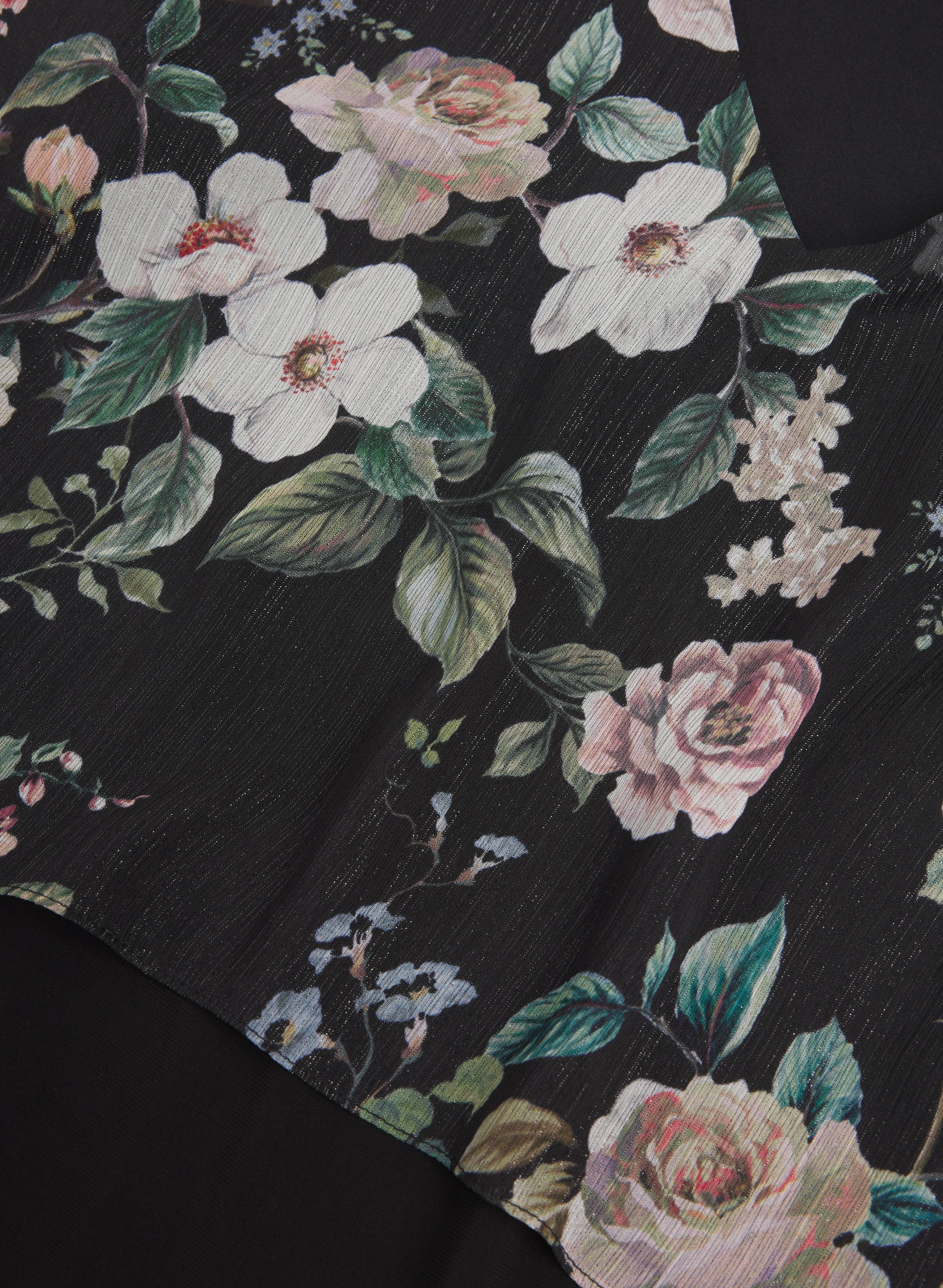 Floral Capelet Overlay Dress