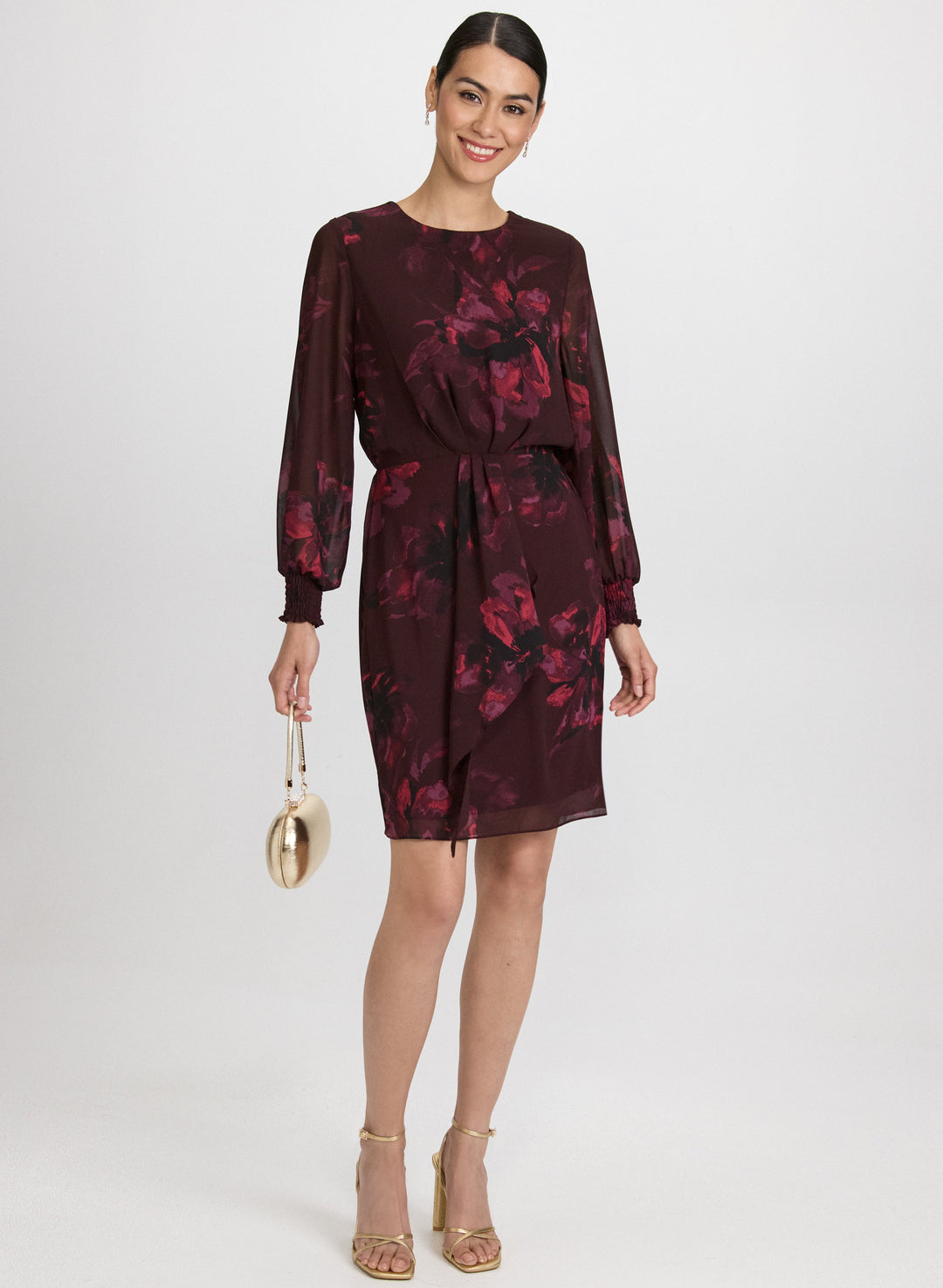 Floral Flounce Front Dress