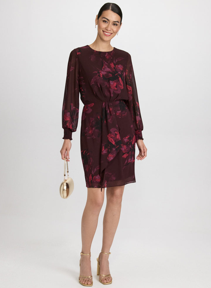 Floral Flounce Front Dress