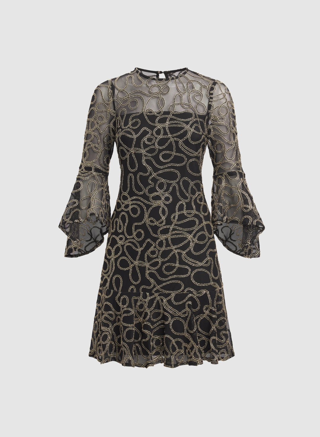 Metallic Embroidered Dress
